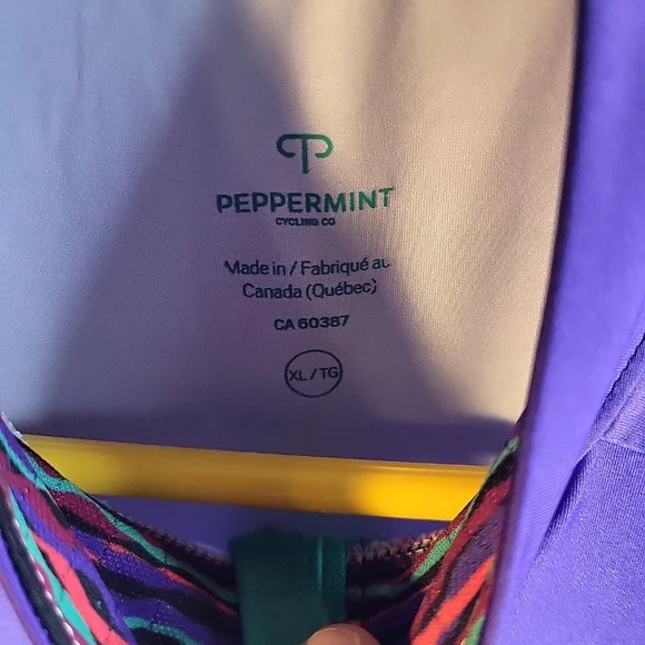 peppermint cycling Jersey Woman Size XL Canada Made - Picture 4 of 9